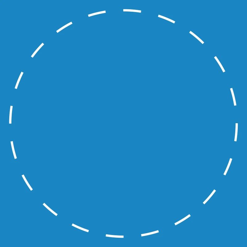 Circle dashed white | Vectorgraphic