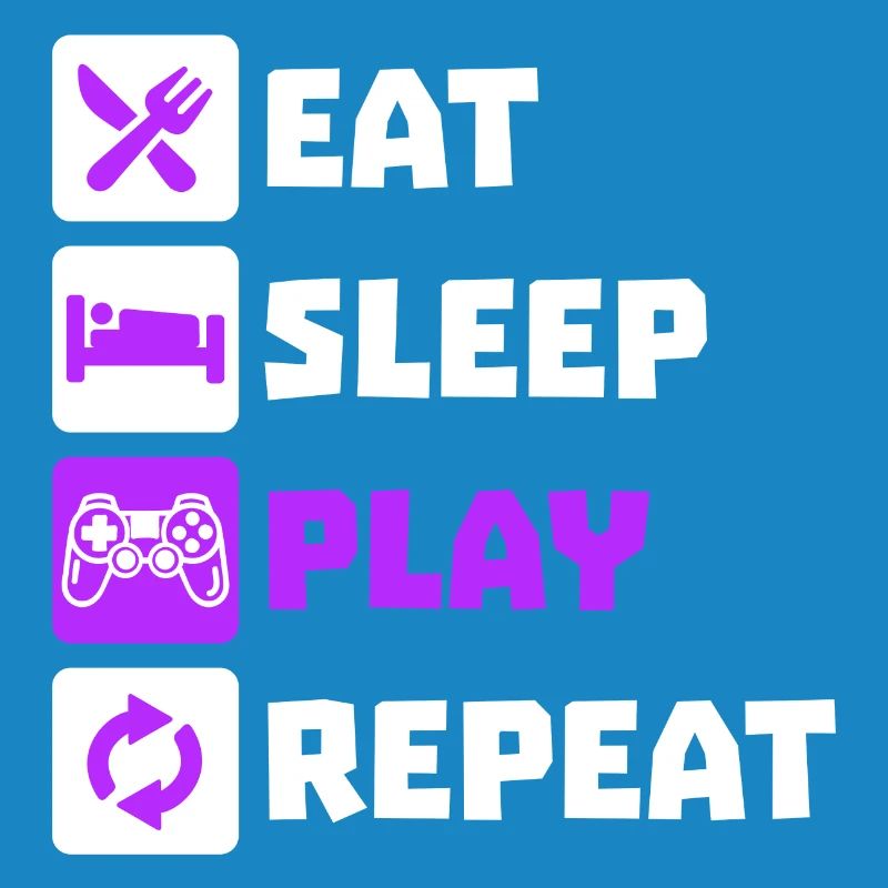 Eating Sleeping Repeat Gamer Controller Zocker