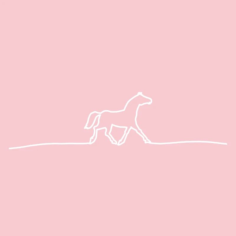 doux cheval - Lignes abstraite cheval idée cadeau