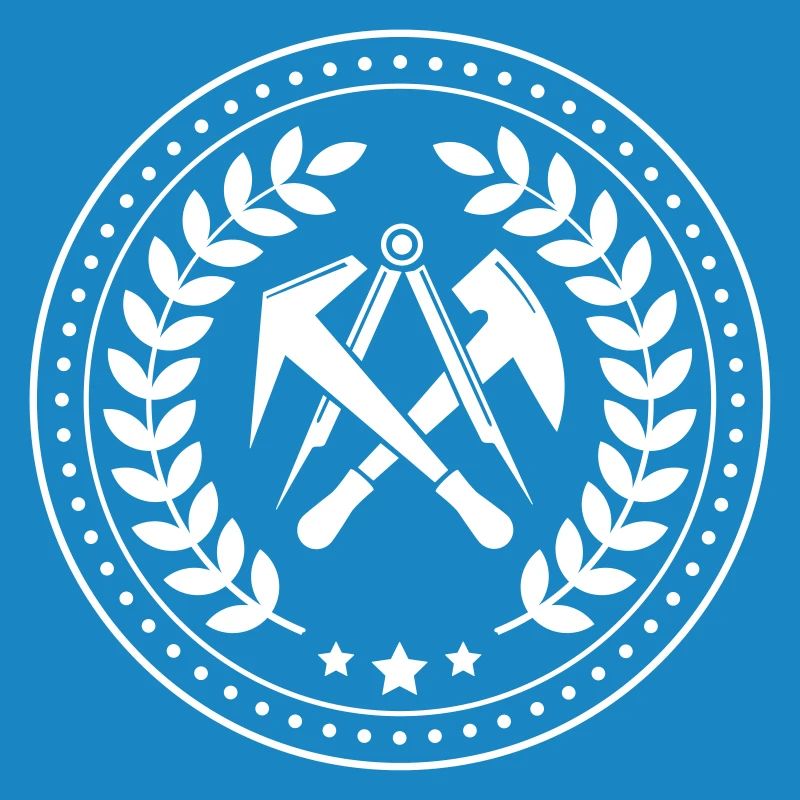 Couvreur d’enseignes de guilde avec couronne de laurier