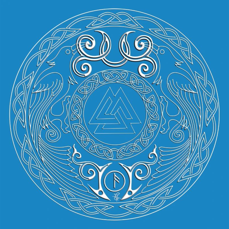Mandala runique à triade centrale