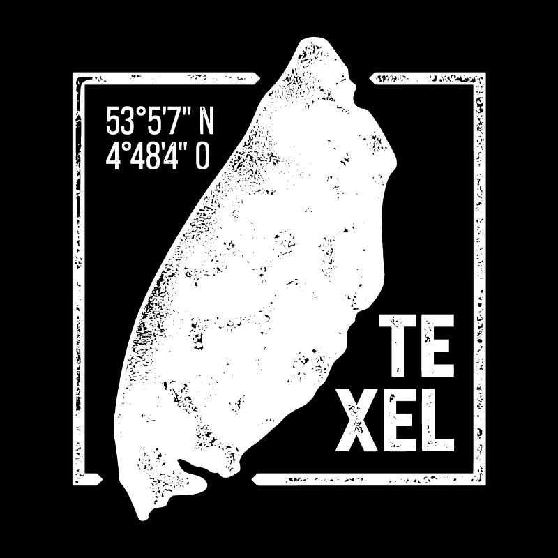 Texel | Island silhouette stamp design