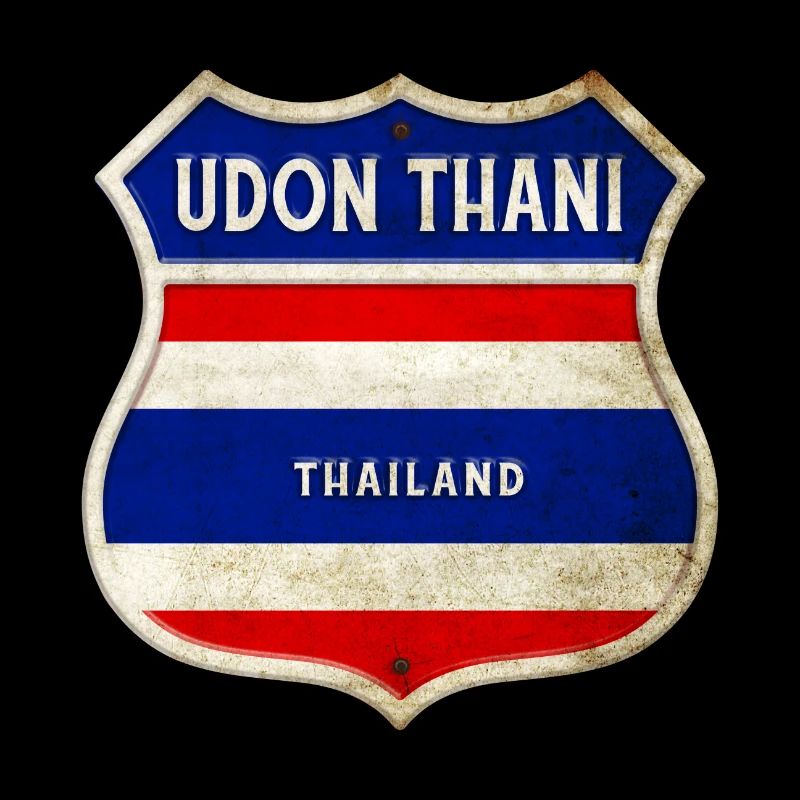 Udon Thani Thailand Wappen Flaggen Design