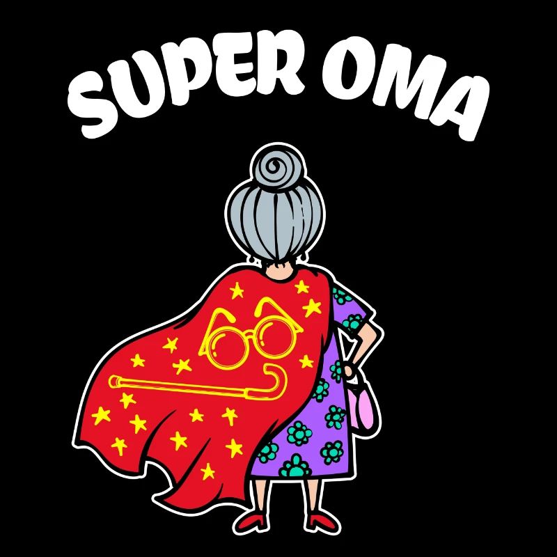 Superoma Sprucht Brille Sehschwäche Großmutter Oma