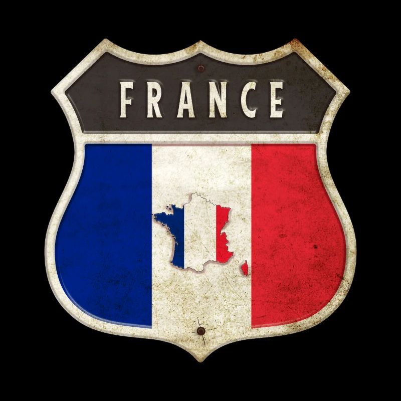 France Armoiries Drapeaux Design