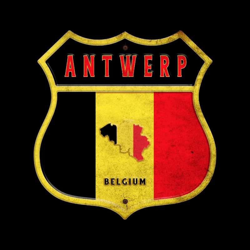 Anvers Belgique Armoiries Drapeaux Design