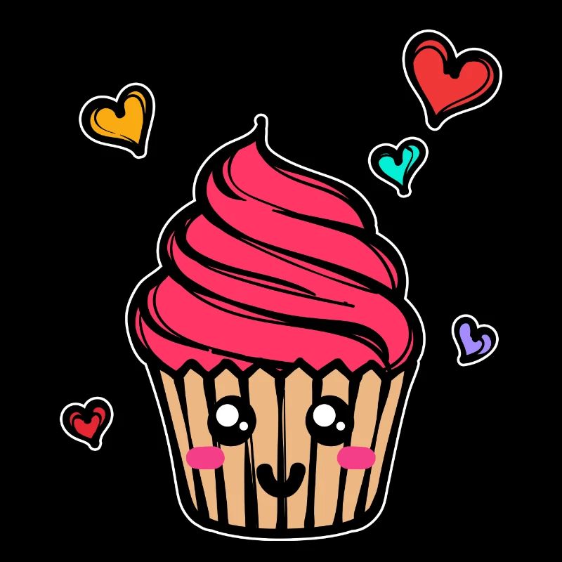 Cupcake Herz Backen Lecker Naschen Süßigkeiten
