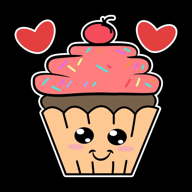Cupcake Heart Delicious Snacking Sweets Calories