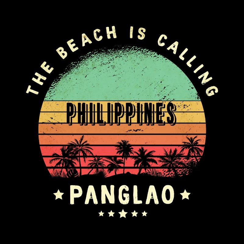 Panglao Philippines palm tree design