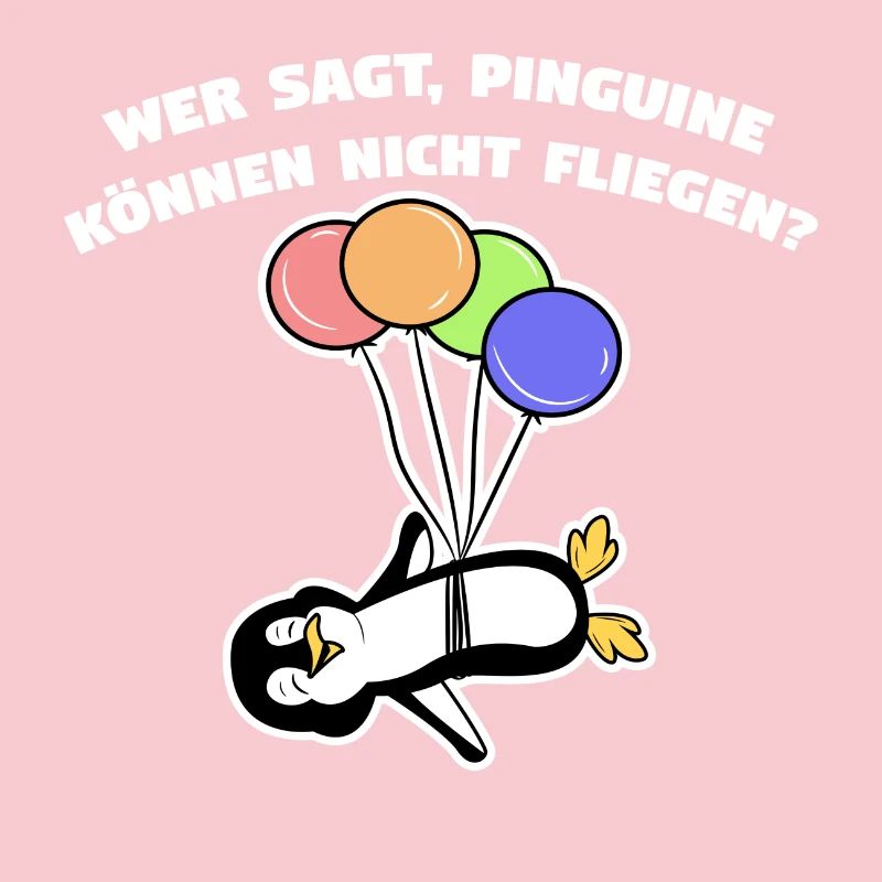 Cool Luftballon Humorvoll Statement Pinguin