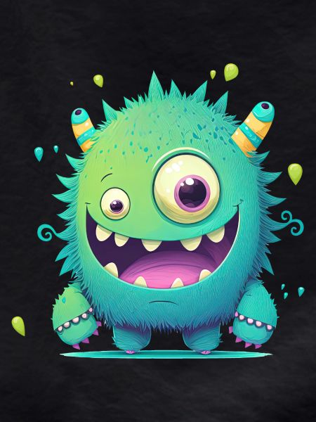 A happy monster to cuddle