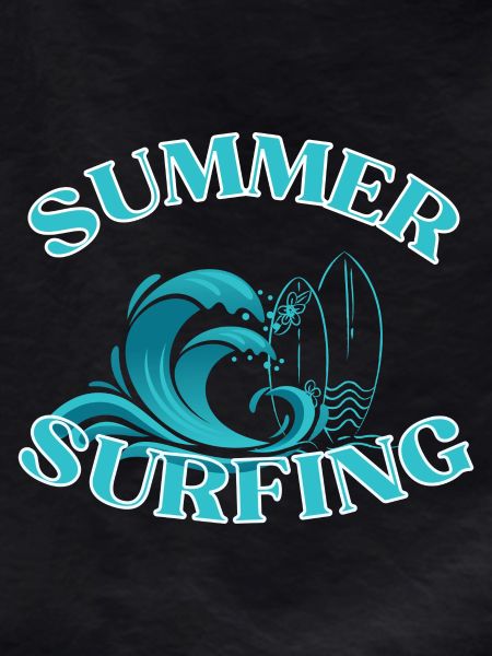 Summer Surfing Wave Logo