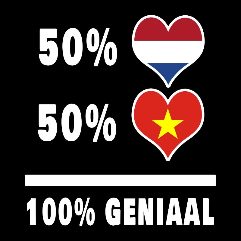 Vietnam et Pays-Bas 100% Genius flag
