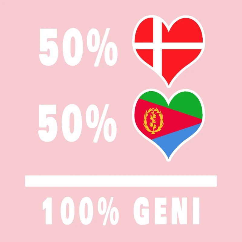 Drapeau 100% génie de l’Erythrée et du Danemark