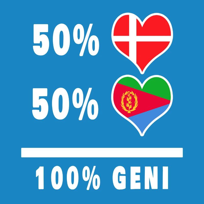 Drapeau 100% génie de l’Erythrée et du Danemark