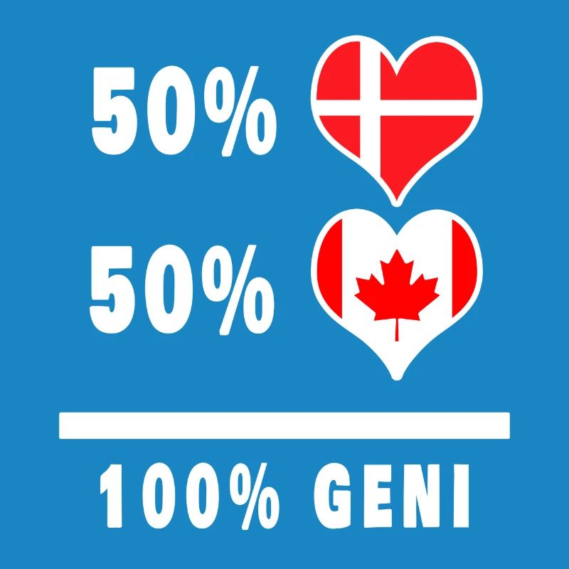 Drapeau 100% génie du Canada et du Danemark