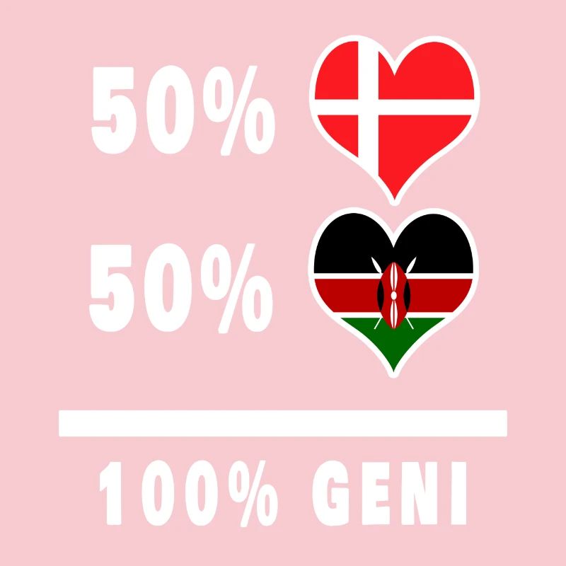 Kenya et Danemark 100% drapeau de génie