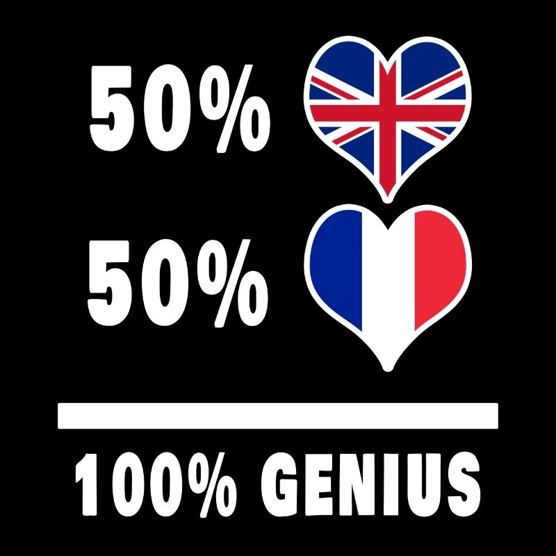 Frankreich und Großbritannien 100% Genius Flagge