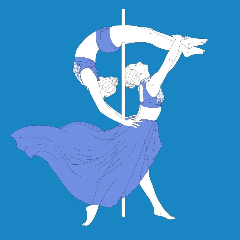 Pole Dance Blue Impression