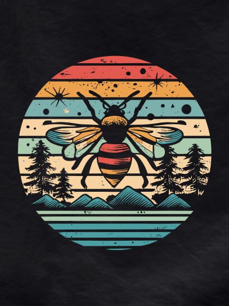 Retro Sunset Bee