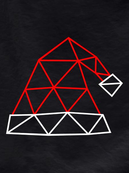 Christmas Hat - Geometric Lines