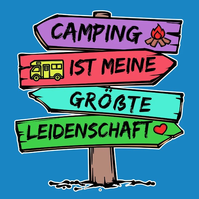 Camping Statement Wanderlust Wanderer Herz Camper