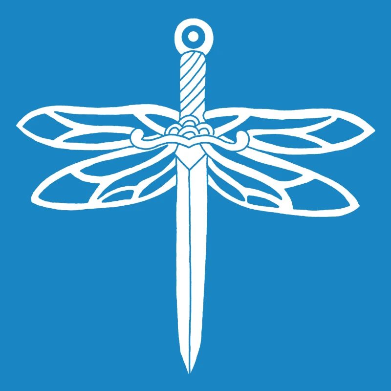 épée blanche et ailes de libellule