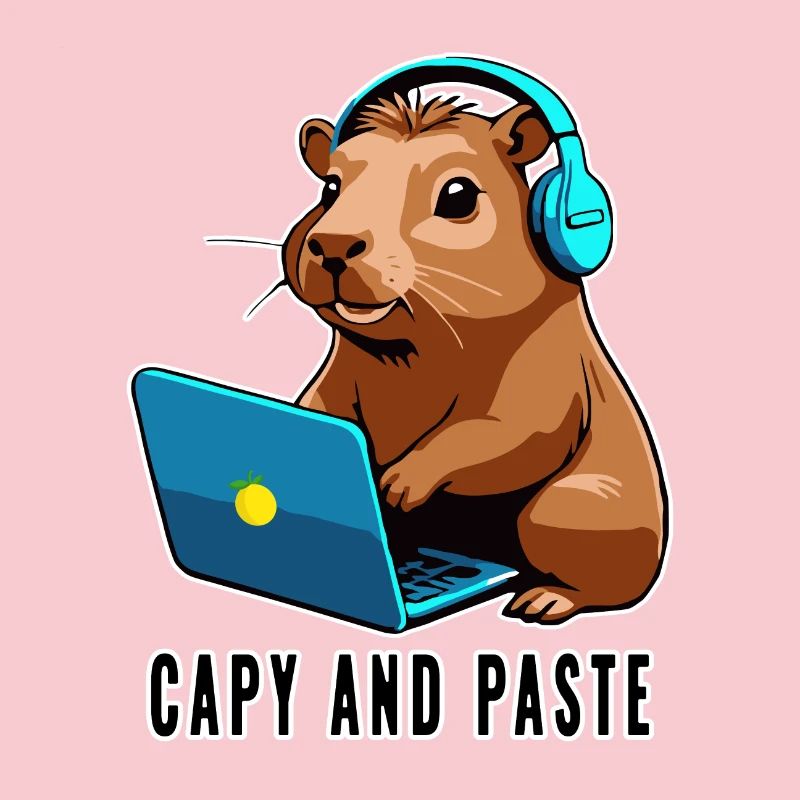 Capybara with Joke Capy and Paste