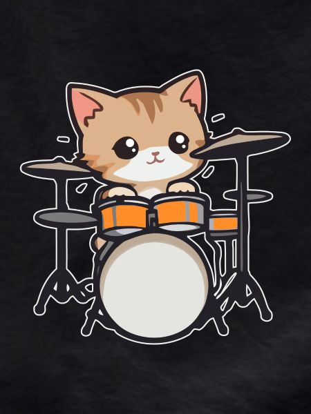 Drums, Cat, Musician, Drummer