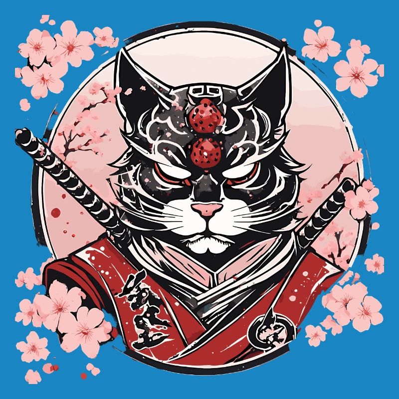 Demonic Kawaii Neko Samurai : cat samurai