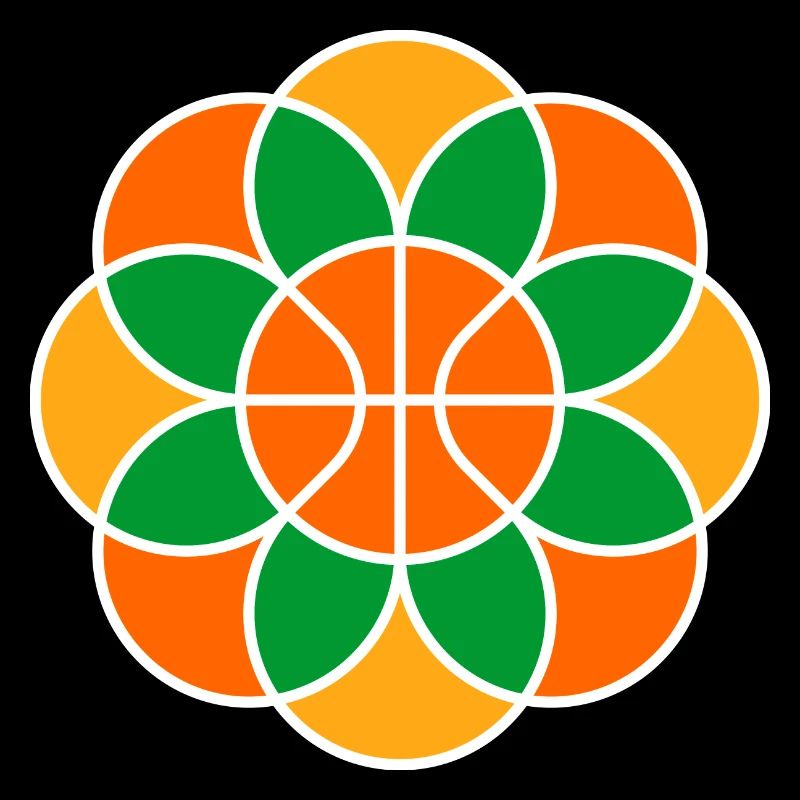 Mandala de fleur de basket-ball
