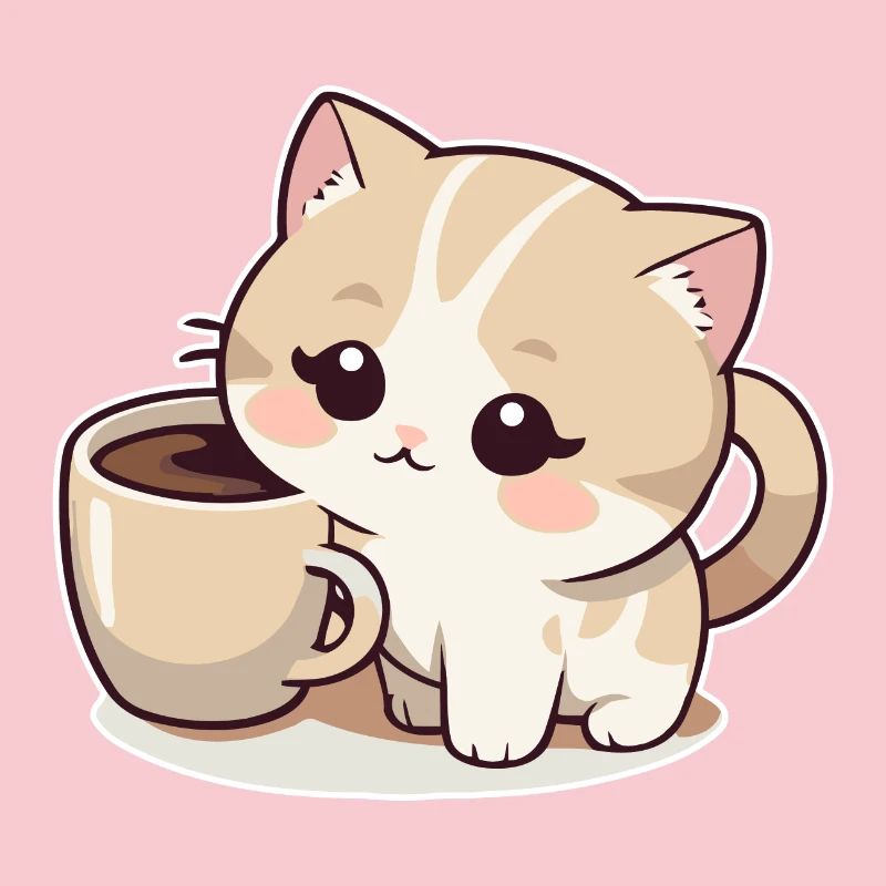 Cat with Coffee