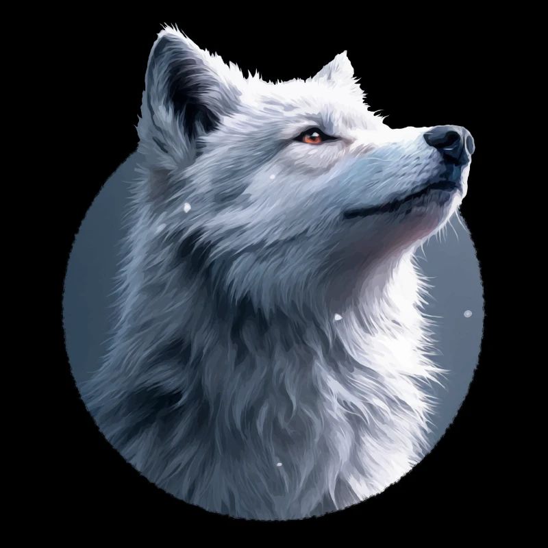 Weißer Wolf Illustration
