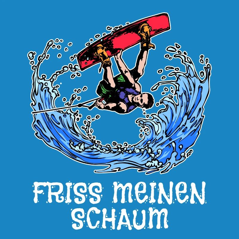 Kitesurfer Surfing Statement Wakeboard Stunt Wave