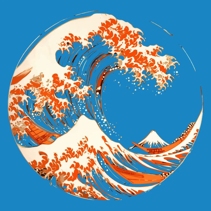 Stylized Hokusai Wave