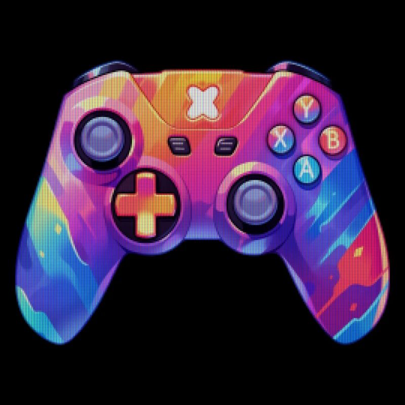 Pixel art video game controller