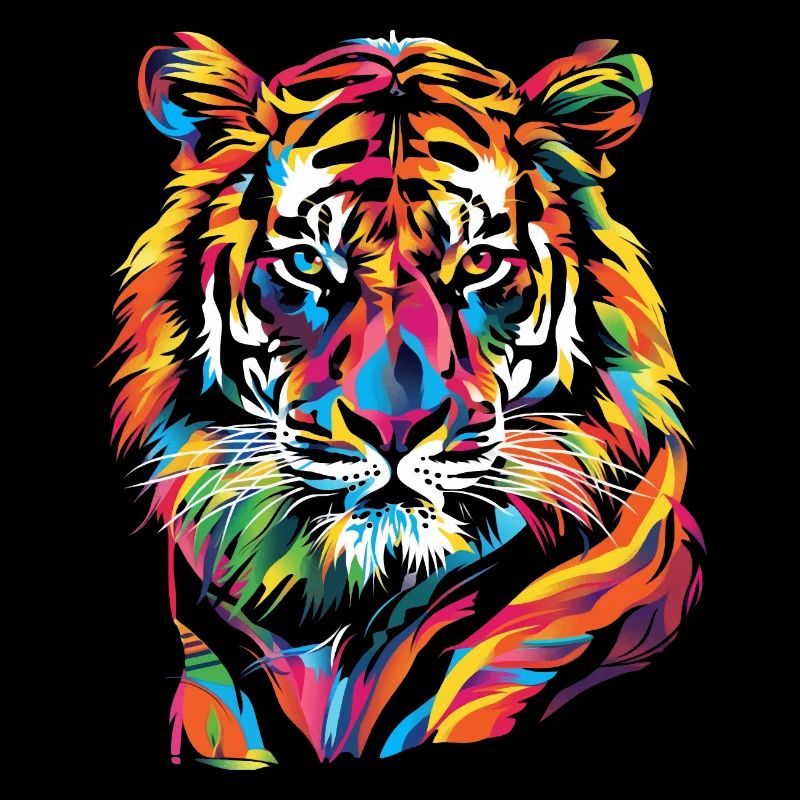 Bunte Tiger-Illustration