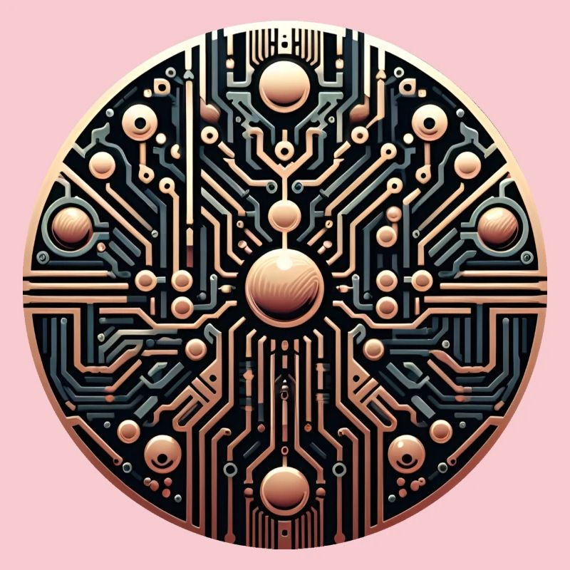 Futuristic Circuit Mandala Logo