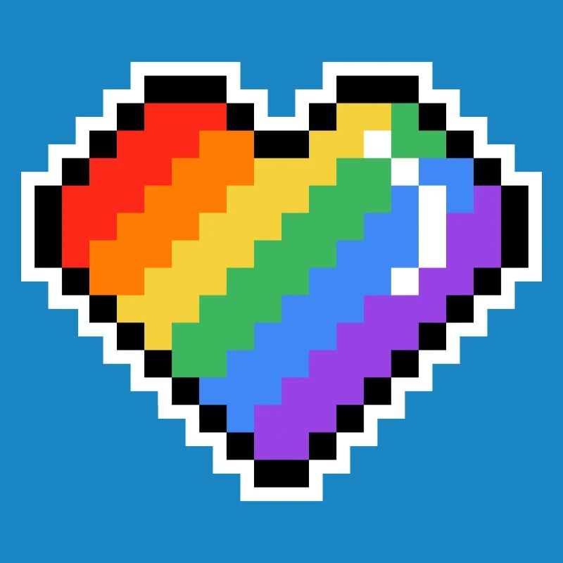 Pixel Regenbogenherz