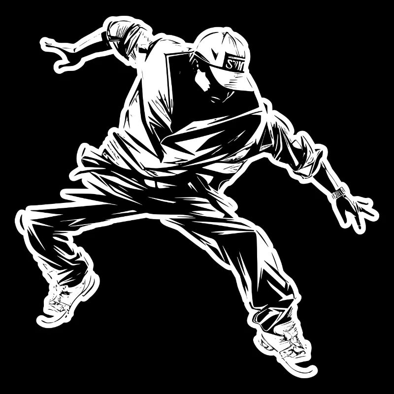 Breakdance Zeichnung