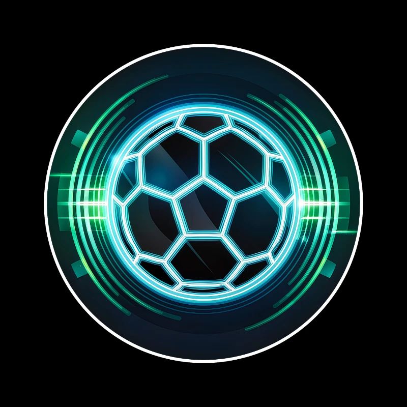 Futuristic Neon Football Logo