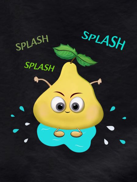 Funny yellow pear