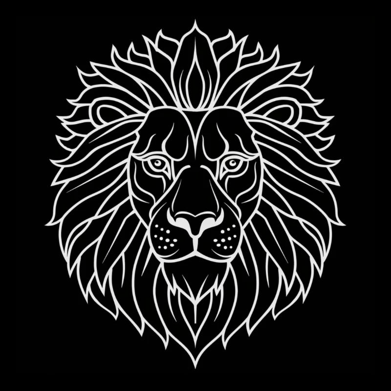 Psychedelic Lion Mandala