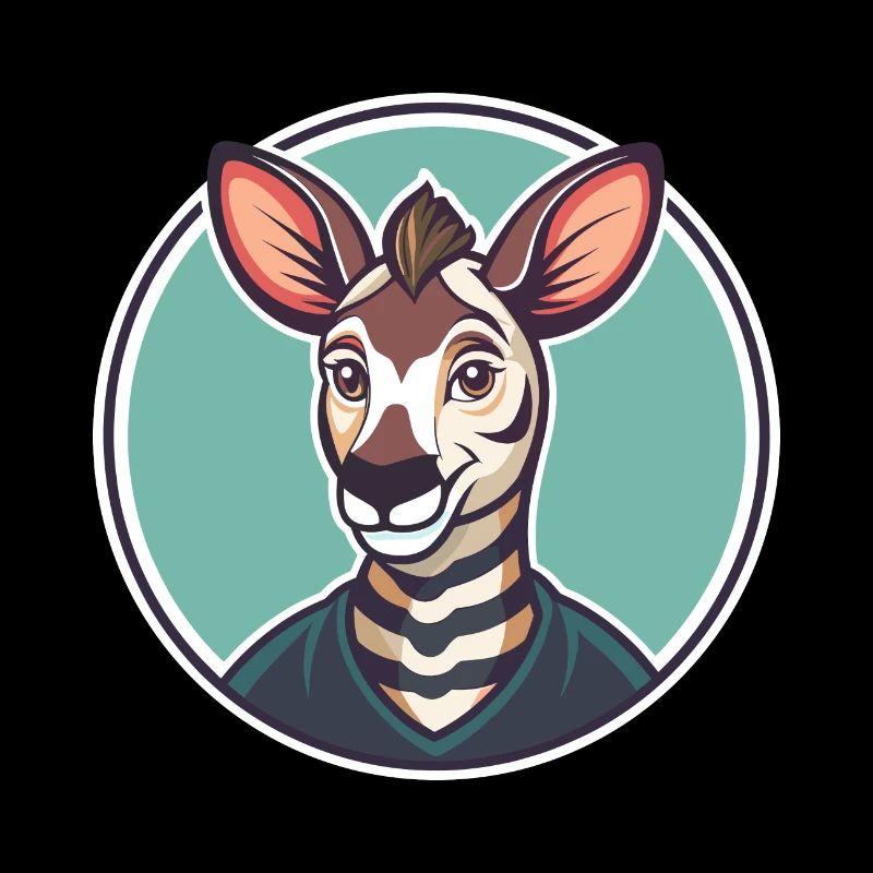 Okapi Kawaii Cartoon Character Animal Pet Face