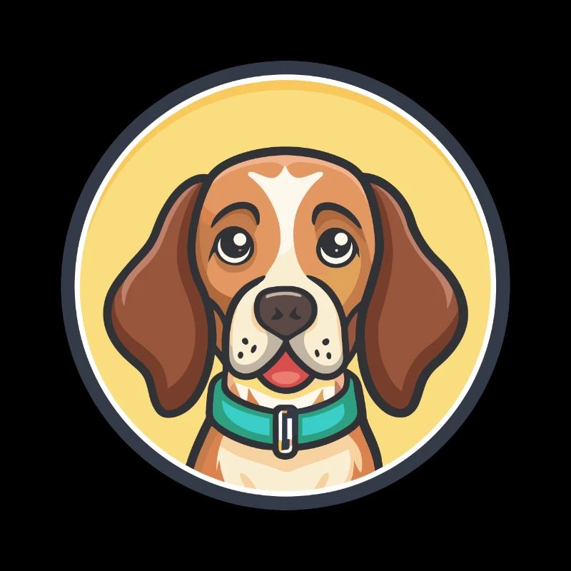 Styrian Coarse Haired Hound Dog Breed Cartoon Pet