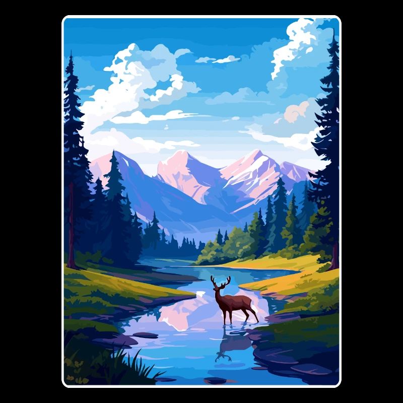 Parc national Banff Canada Affiche de voyage souvenir