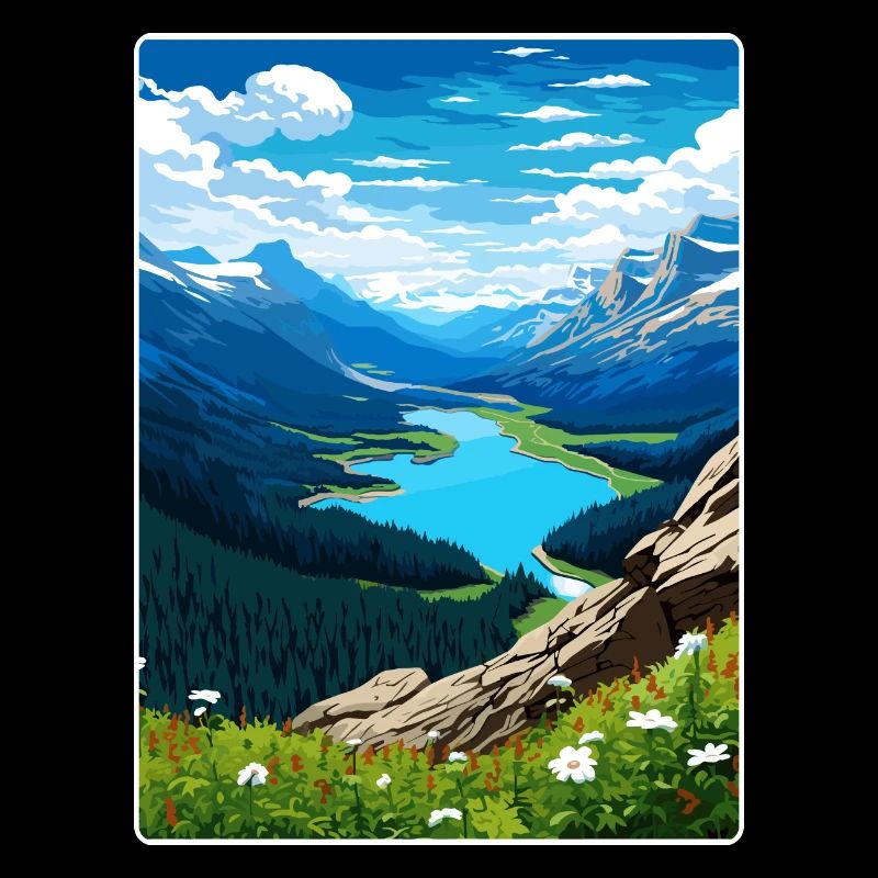 Parc national Banff Canada Affiche de voyage souvenir