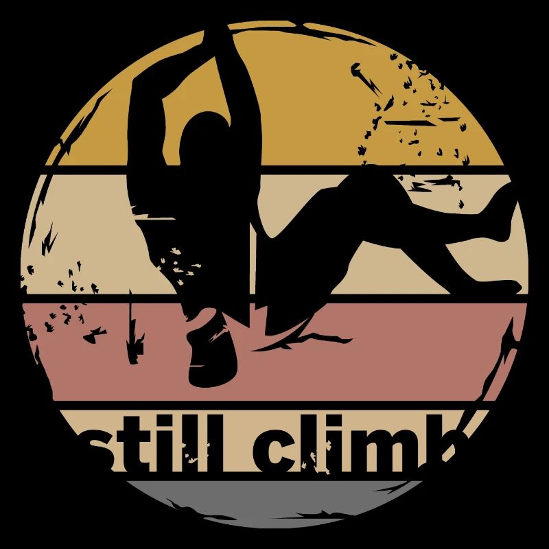 Climbing Retro Bouldering Symbol Logo Vintage Icon