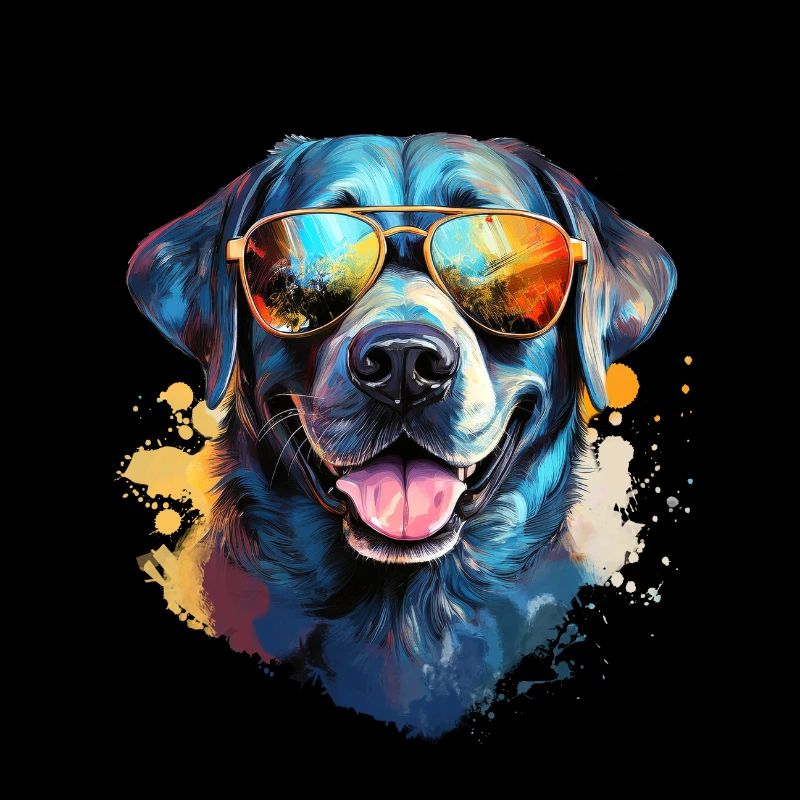 Labrador avec lunettes de soleil