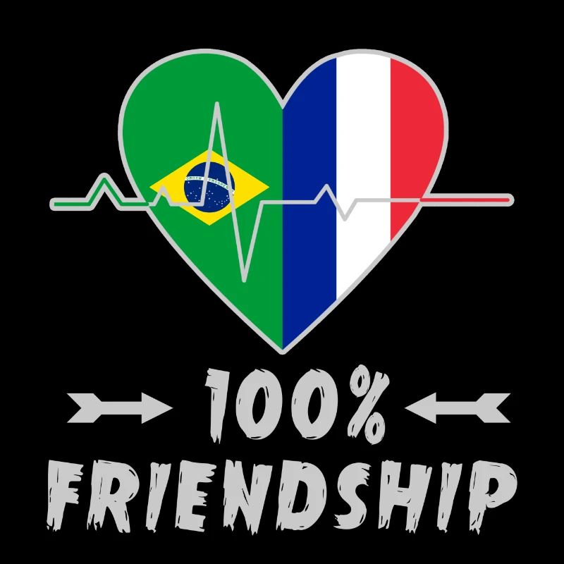 Brasilien und Frankreich 100% Freundschaft